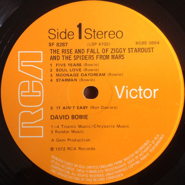 David Bowie | The Rise And Fall Of Ziggy Stardust And The Spiders From Mars (12" album)