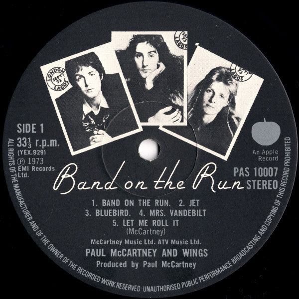 Paul McCartney And Wings | Band On The Run (12" Album)