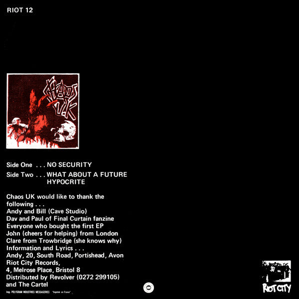 Chaos U.K | Loud Political & Uncompromising (7" single)