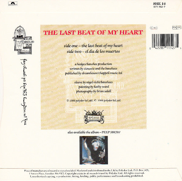 Siouxsie And The Banshees | The Last Beat Of My Heart (7" single)