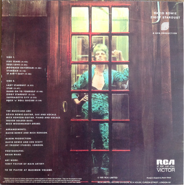 David Bowie | The Rise And Fall Of Ziggy Stardust And The Spiders From Mars (12" album)
