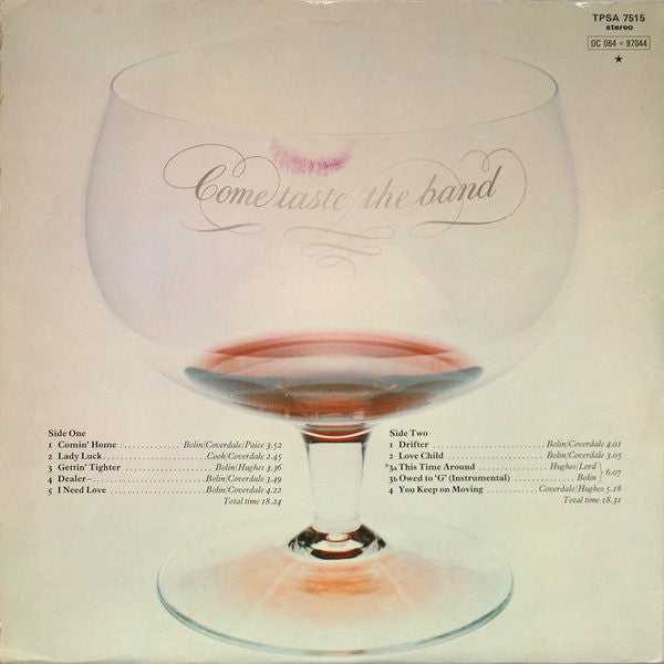 Deep Purple | Come Taste The Band (12" Album)
