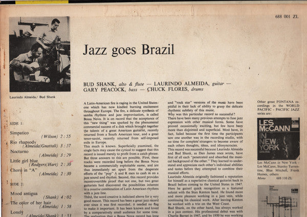 Laurindo Almeida & Bud Shank | Jazz Goes Brazil (12" album)