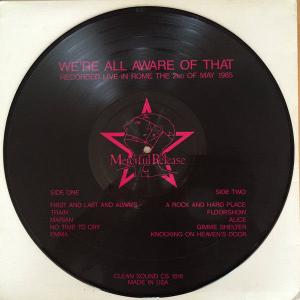 The Sisters Of Mercy | We're All Aware Of That (12" album)