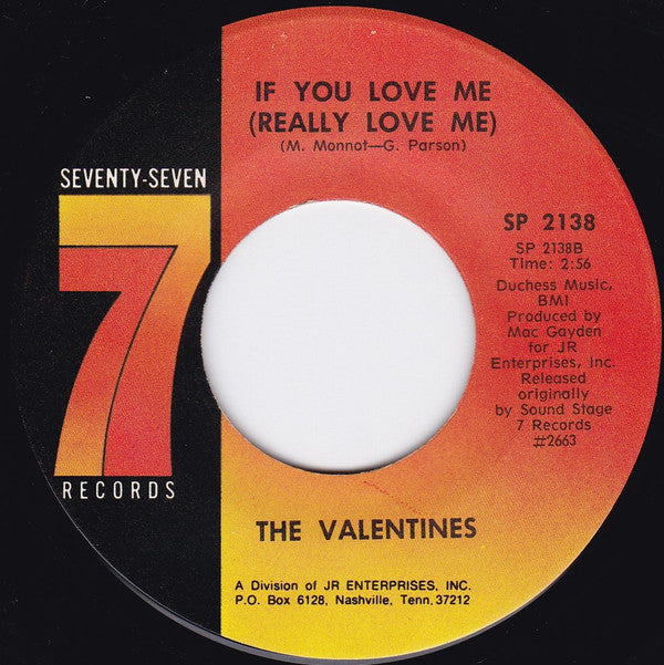 The Valentines | Breakaway (7" single)