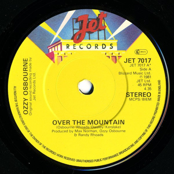 Ozzy Osbourne | Over The Mountain (7" single)