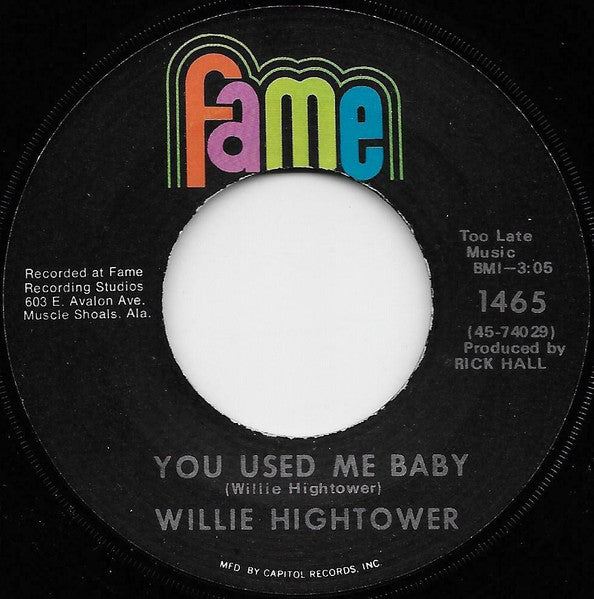 Willie Hightower | Walk A Mile In My Shoes (7 inch single)