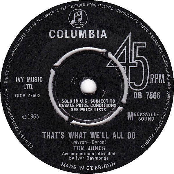 Tom Jones | Little Lonely One (7 inch single)