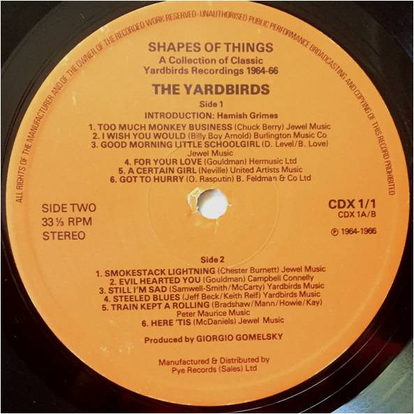 The Yardbirds | Shapes Of Things (12 inch LP)