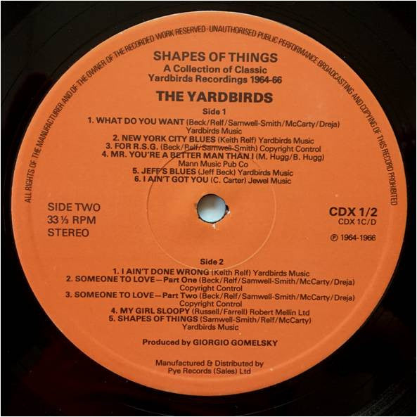 The Yardbirds | Shapes Of Things (12 inch LP)