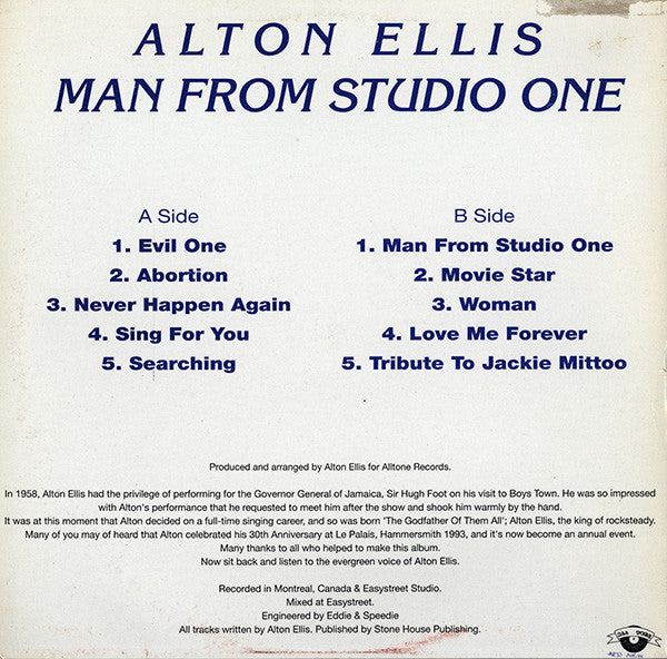Alton Ellis | Man From Studio One (12" Album)