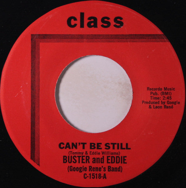 Buster And Eddie | Can't Be Still / There I Was (7" single)
