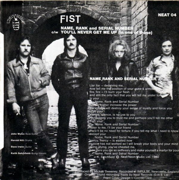 Fist | Name, Rank & Serial Number  (7" single)