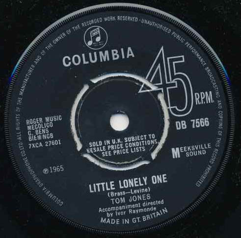 Tom Jones | Little Lonely One (7 inch single)