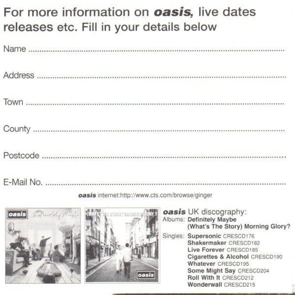 Oasis | Don't Look Back In Anger ( 7" single)