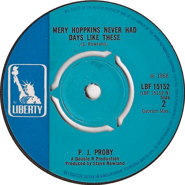P.J. Proby | The Day That Lorraine Came Down (7 inch single)