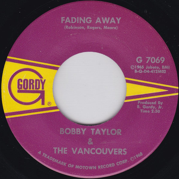Bobby Taylor & The Vancouvers | Does Your Mama Know About Me (7" single)