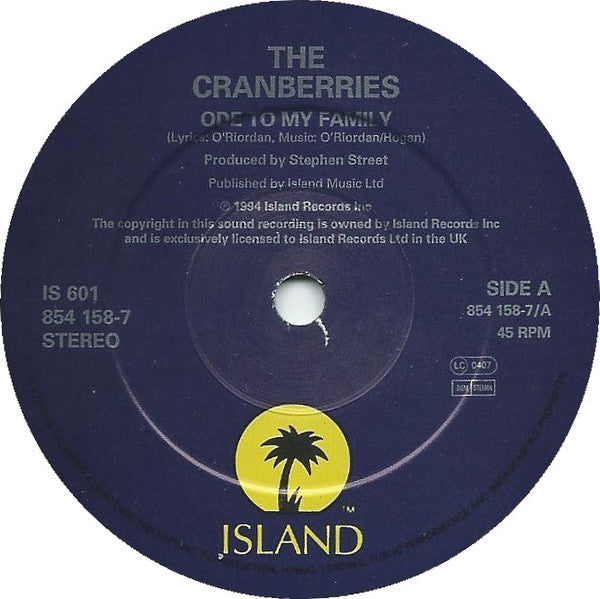 The Cranberries | Ode To My Family ( 7" single )