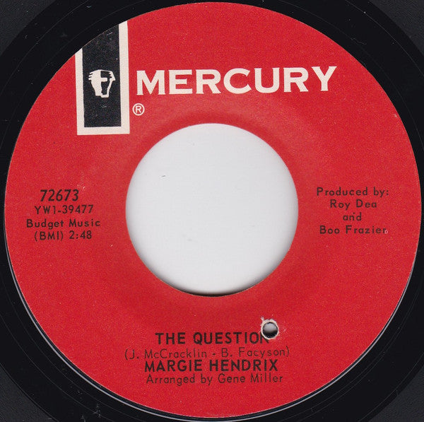 Margie Hendrix | I Call You Lover But You Ain't Nothin' But A Tramp / The Question (7" single)