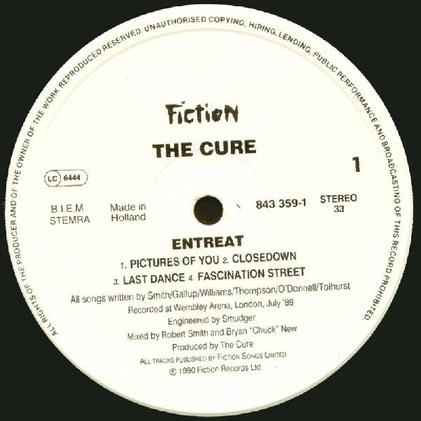 The Cure | Entreat (12" album)