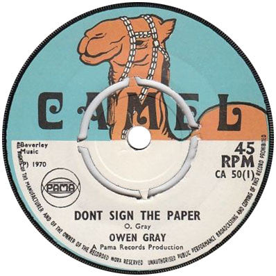 Owen Gray | Dont Sign The Paper (7" single)