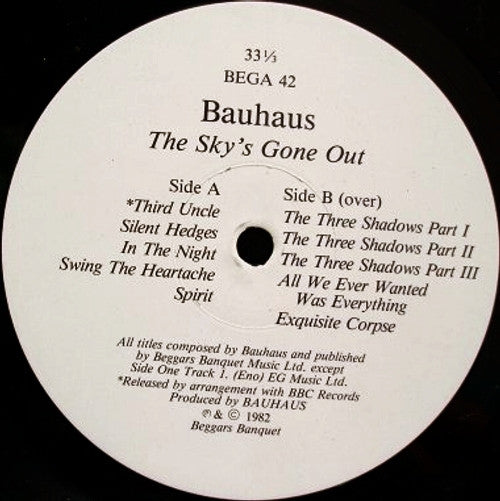 Bauhaus | The Sky's Gone Out + Bonus album (12" album)