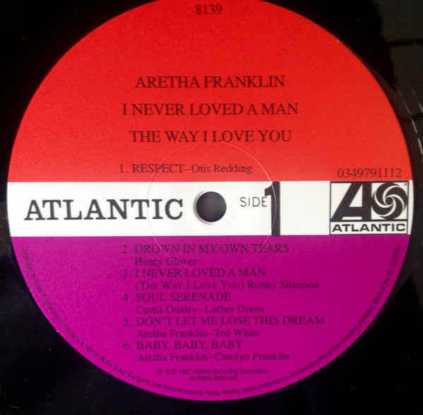 Aretha Franklin | I Never Loved A Man The Way I Love You (12" album)