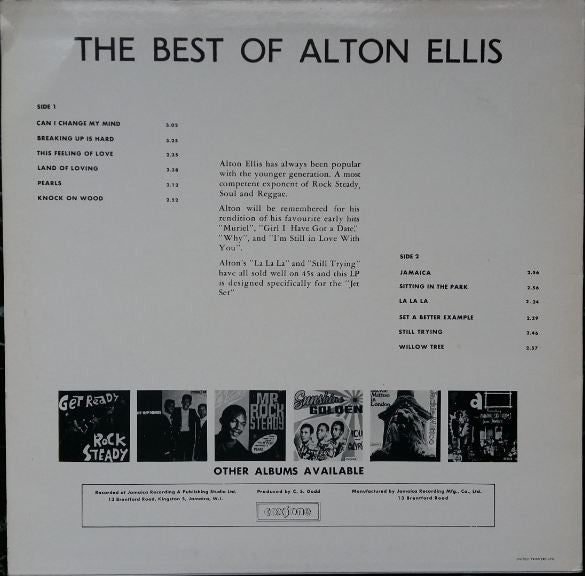 Alton Ellis | The Best Of Alton Ellis (12" Album)