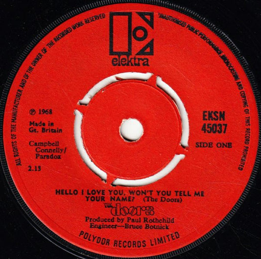 The Doors | Hello I Love You, Won't You Tell Me Your Name? (7 inch single)