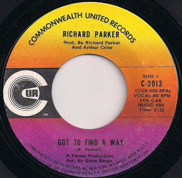 Richard Parker | Got To Find A Way (7" single)
