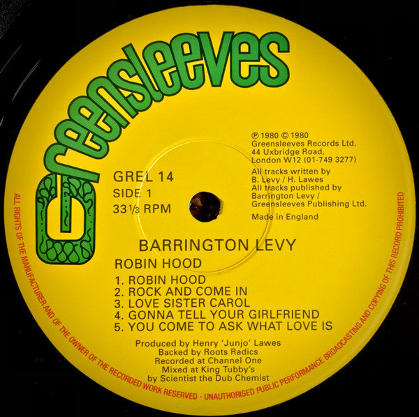 Barrington Levy | Robin Hood (12" Album)