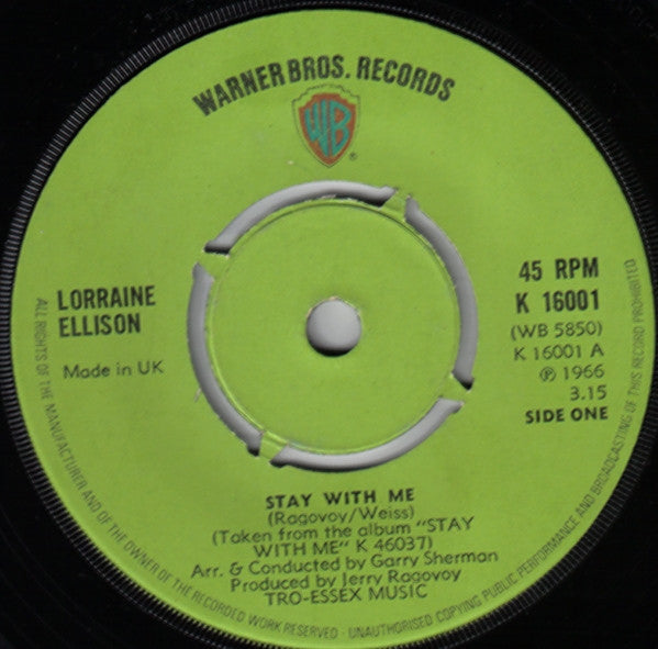 Lorraine Ellison | Stay With Me (7 inch single)