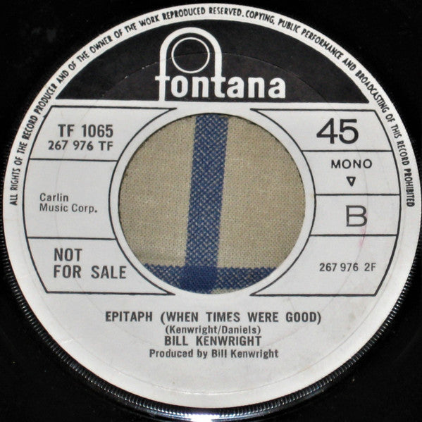 Bill Kenwright | Sugar Man (7" single)