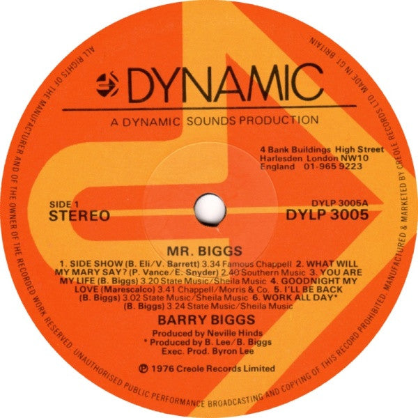 Barry Biggs | Mr. Biggs Barry (12" Album)
