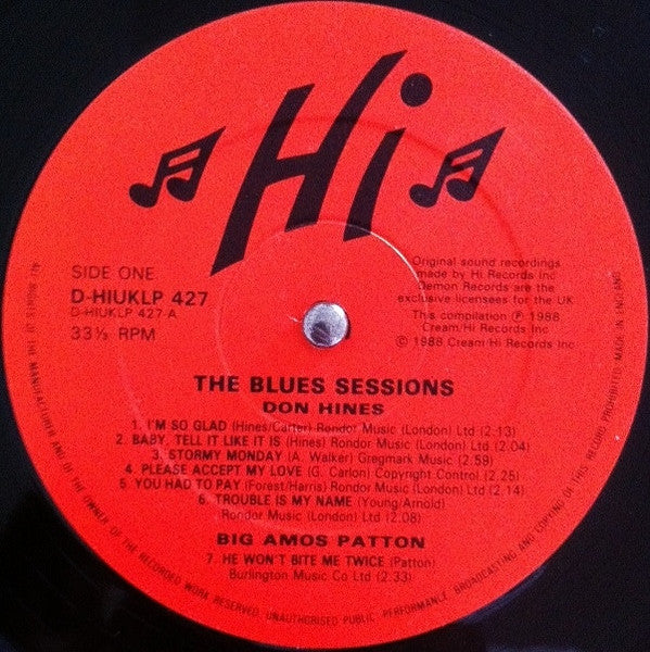 Various | Hi Records: The Blues Sessions (12 inch LP)