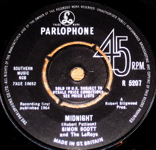 Simon Scott And The LeRoys | My Baby's Got Soul (7 inch single)