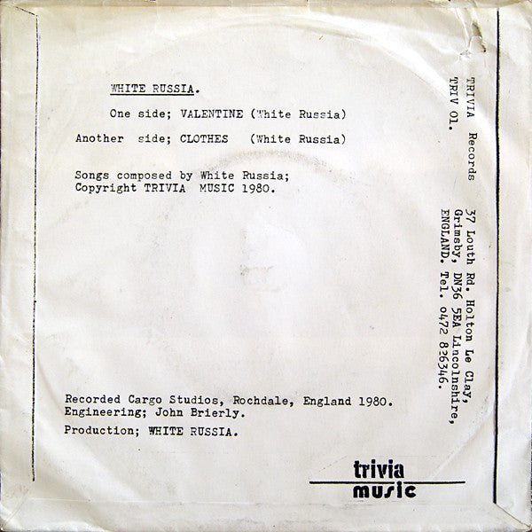White Russia – Valentine (7" single)