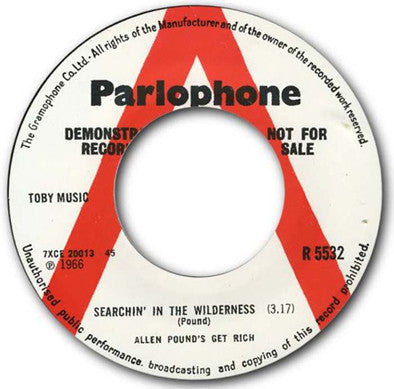 Allen Pound's Get Rich | Searchin' In The Wilderness (7" single)