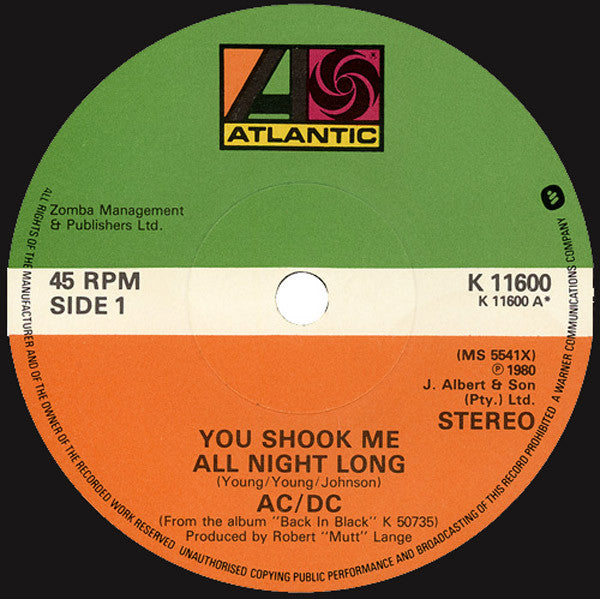 AC/DC | You Shook Me All Night Long (7" single)