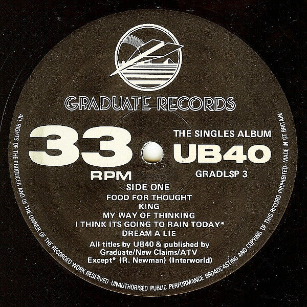 UB40 | The Singles Album (12" album)