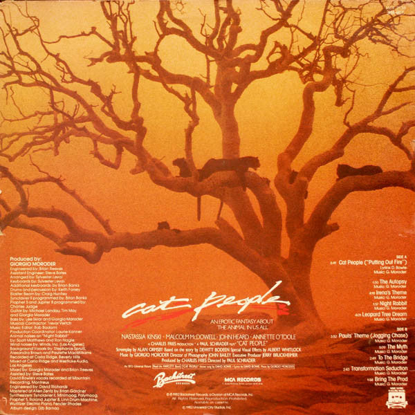 Giorgio Moroder | Cat People (Original Soundtrack) (12" album)