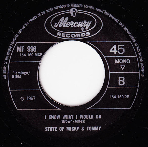 State Of Micky & Tommy | With Love From 1 To 5 (7 inch single)