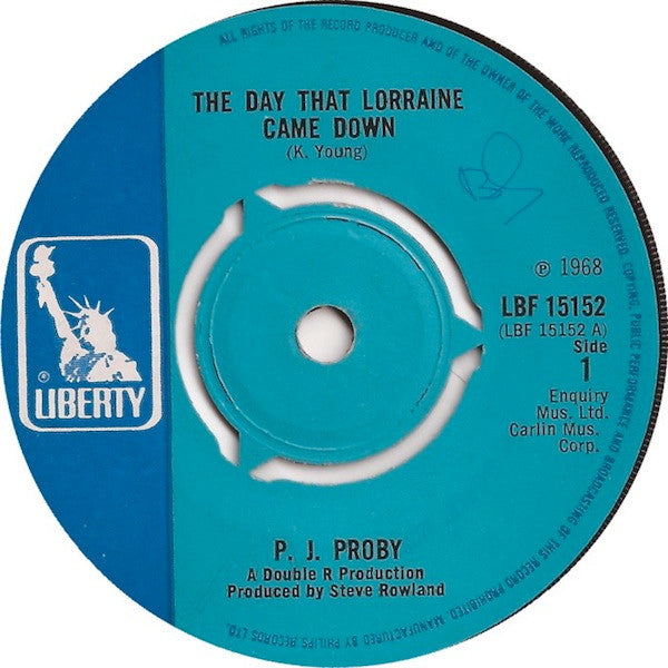 P.J. Proby | The Day That Lorraine Came Down (7 inch single)