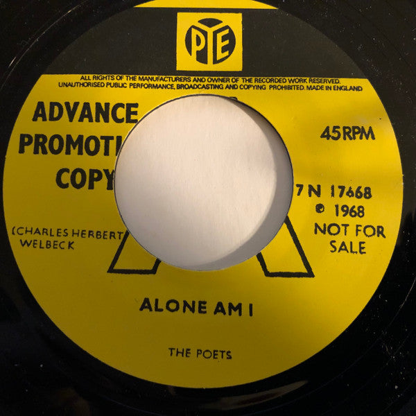 The Poets – Alone Am I (7" single)
