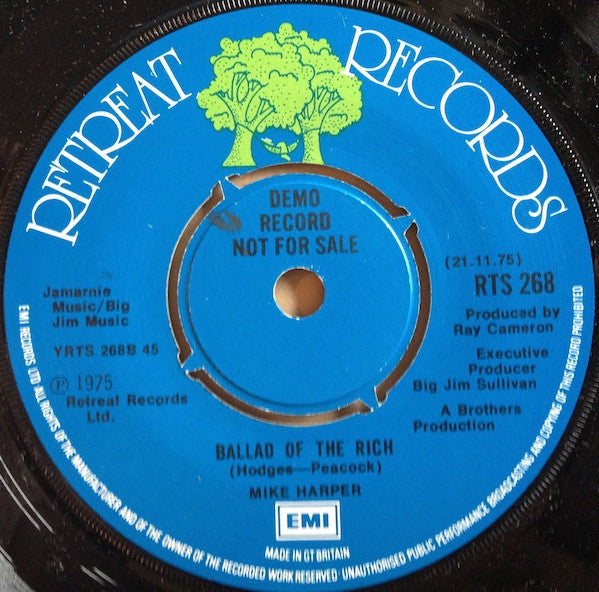 Mike Harper | Lay It On Me Baby / Ballad Of The Rich ( 7" single)