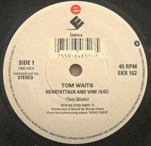Tom Waits | Heartattack And Vine (7 inch single)