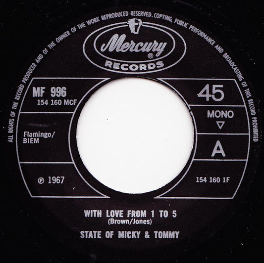 State Of Micky & Tommy | With Love From 1 To 5 (7 inch single)