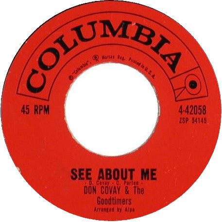 Don Covay & The Goodtimers | Hand Jive Workout / See About Me (7" single)