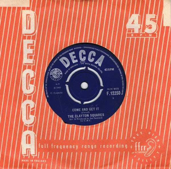 The Clayton Squares | Come And Get It (7" single)