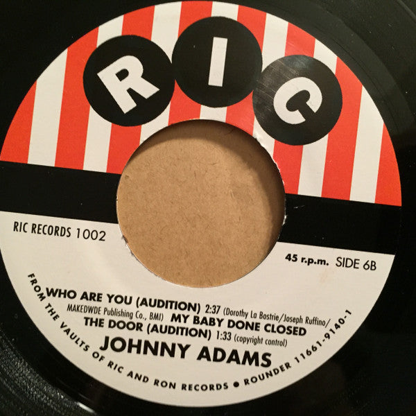 Johnny Adams | I Won't Cry (Audition) / Who Are You (Audition) / My Baby Done Closed The Door (Audition) (7" single)